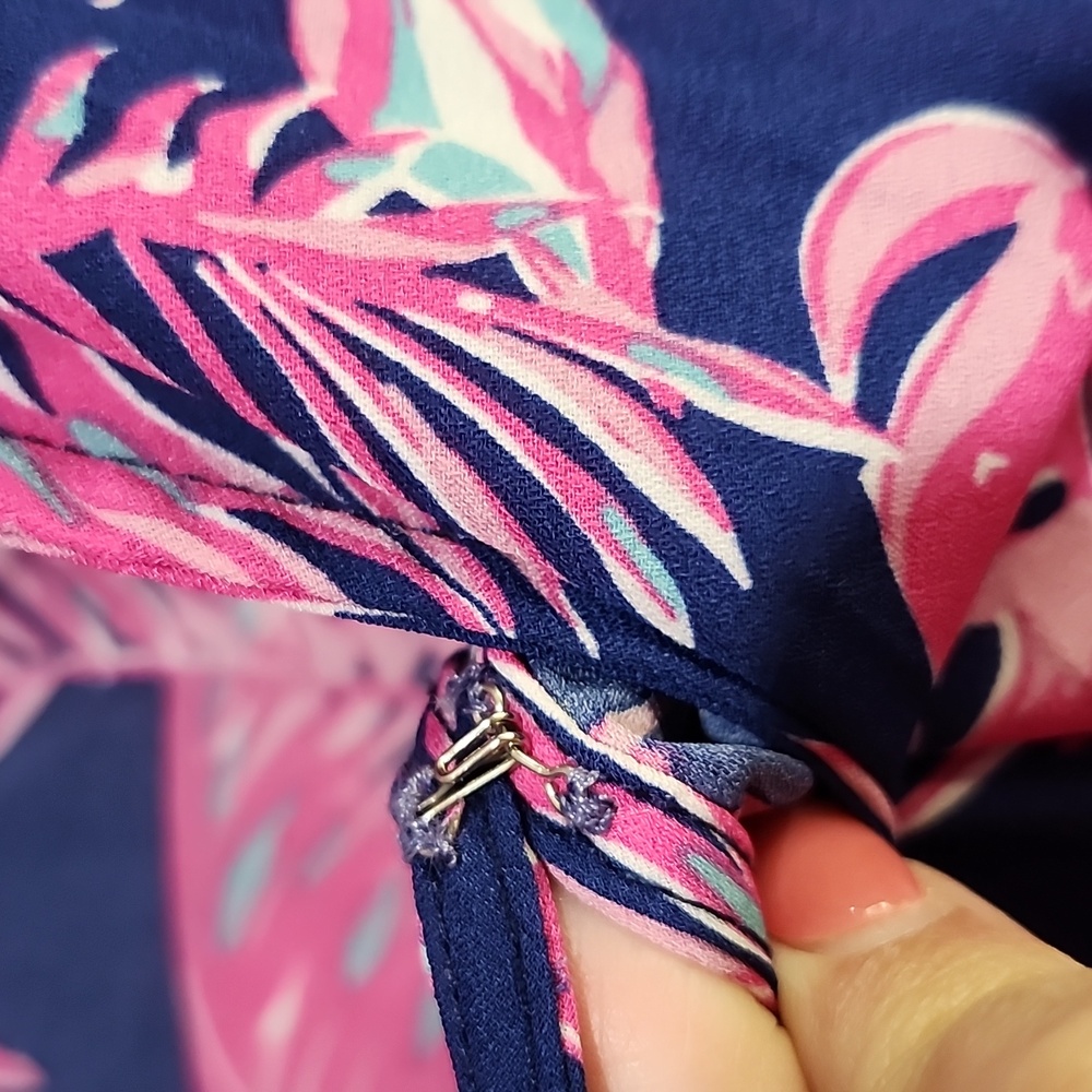 Simply Southern Pink and Blue Floral Kimono Swim Suit Cover Up - Picture 4 of 7